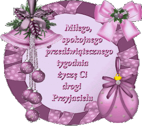 Fioletowa bombka z życzeniami Wielkanocnymi